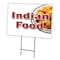Signmission Indian Food Yard Sign & Stake outdoor plastic coroplast window, C-1216 Indian Food C-1216 Indian Food - alternate 1